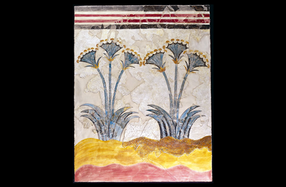 deferranti-frescoes-and-iconography-cyperus-papyrus-fresco-detail
